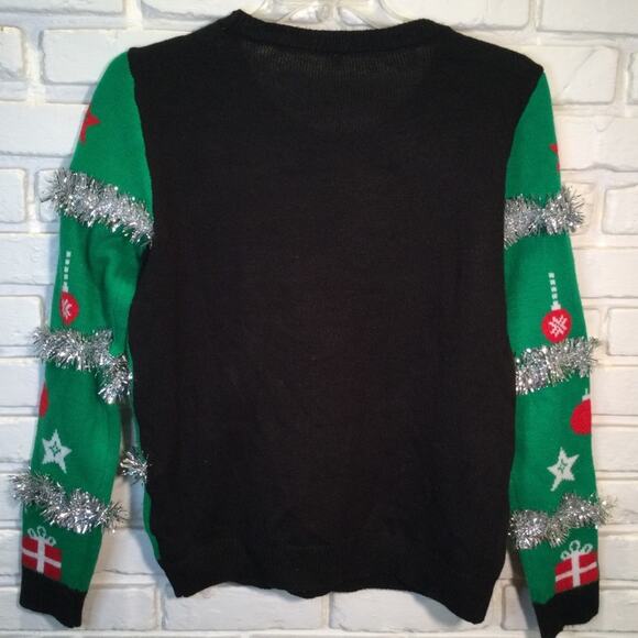 Ugly Christmas Sweater Cat Themed Runs Small - Picture 3 of 4